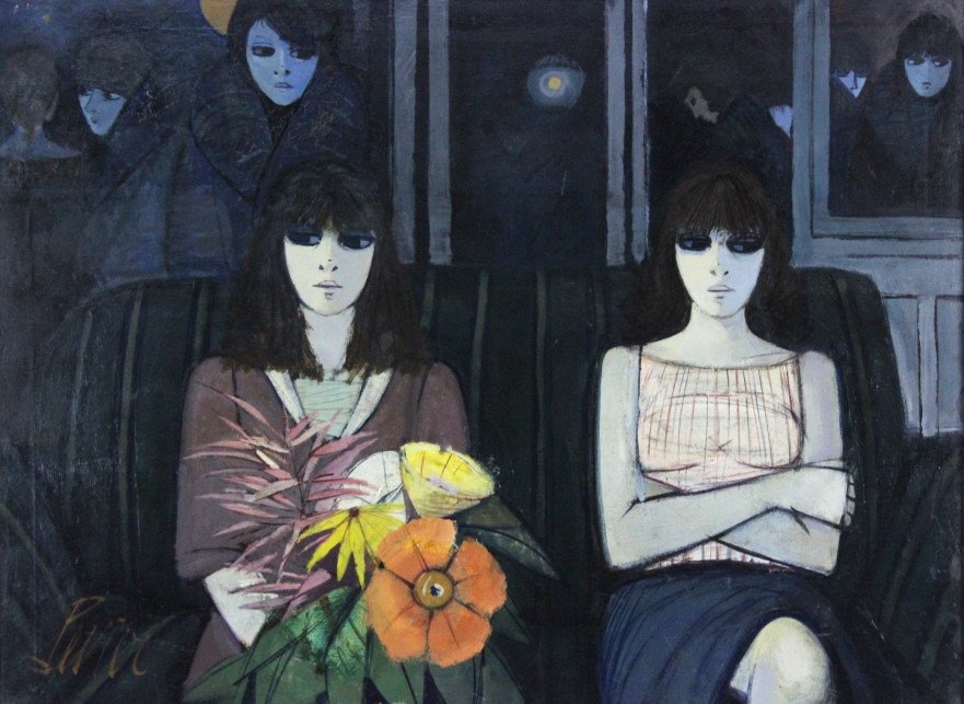 Charles Levier Signed Oil on Canvas 'Sur Le Sofa' (1 of 9)