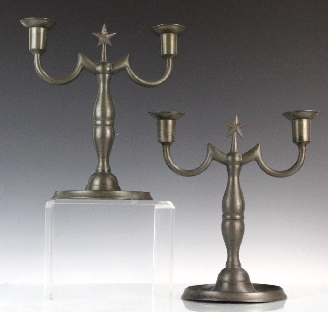 Swedish Pewter Star Candelabras by Goulet Tenn (1 of 5)
