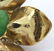 VTG 14k Gold Emerald Jade & Pearl Floral Brooch Pendant - 5