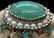 VTG 14k Gold Emerald Jade & Pearl Floral Brooch Pendant - 7