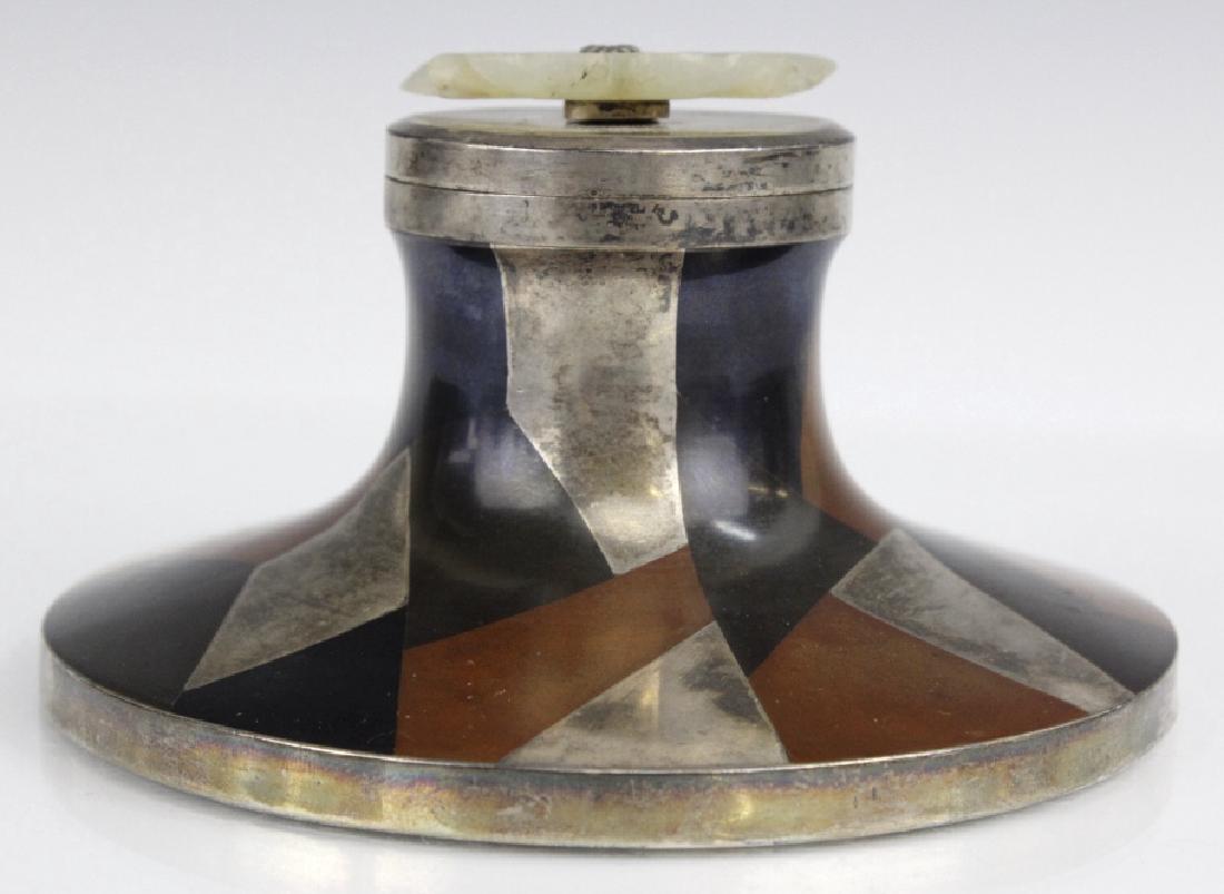 Yamanaka Art Deco Patchwork Inkwell Niello Inlay (1 of 8)