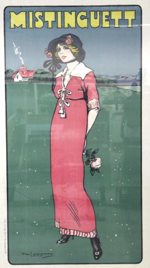 RARE Daniel De Losques Mistinguett French Poster FRAMED (1 of 5)