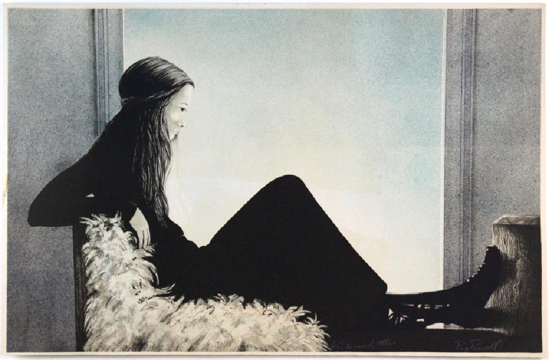 Roy Purcell Color Lithograph Lady w/ Dog BASS MUSEUM (1 of 6)