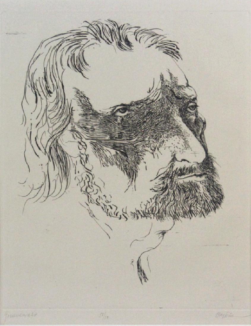 Leonard Baskin Etching Matthais Gruenewald BASS MUSEUM (1 of 7)