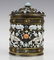 Chinese Silver Filigree Enamel Jade Lidded Box