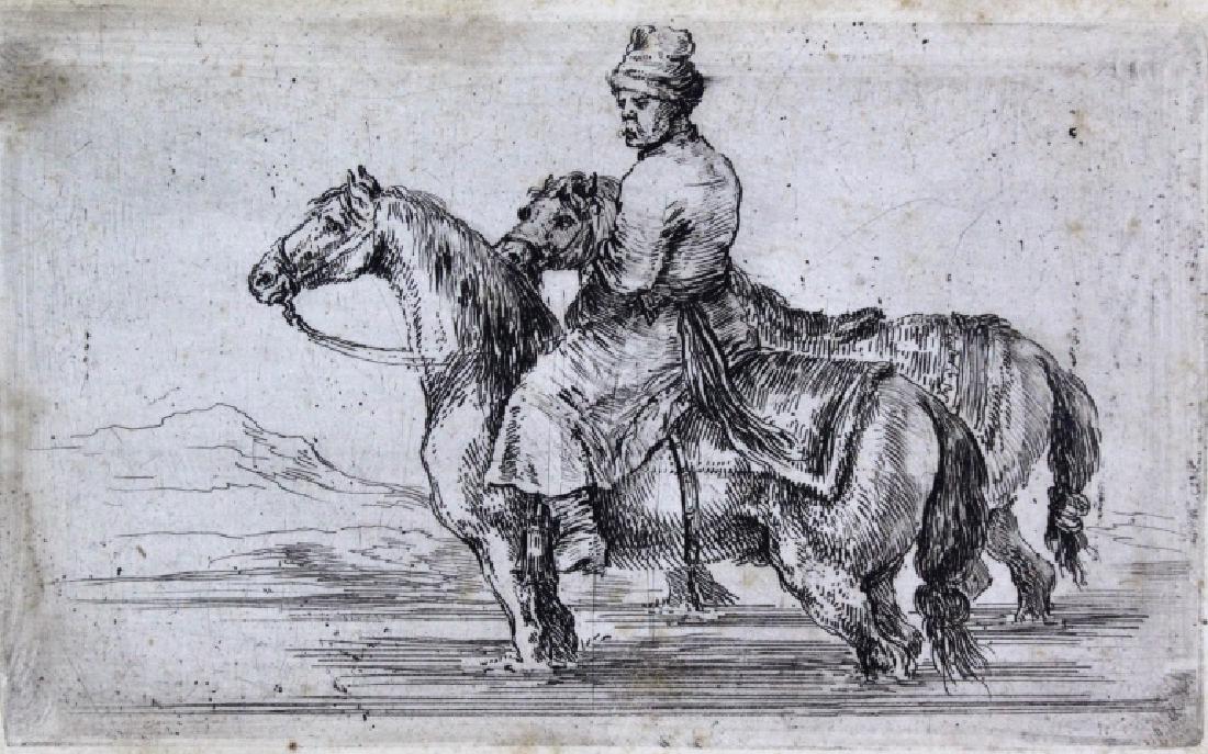 Stefano Della Bella Horseback Etching.from BASS MUSEUM (1 of 4)