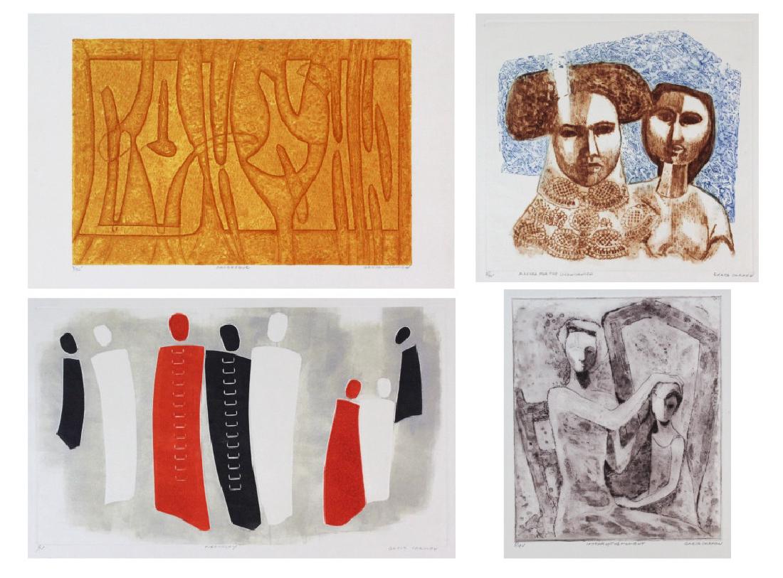 LOT of 4 Greta Carmen Signed Etchings from BASS MUSEUM (1 of 7)