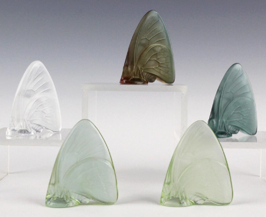 5 x LALIQUE France Art Glass Butterfly Figurine (1 of 7)