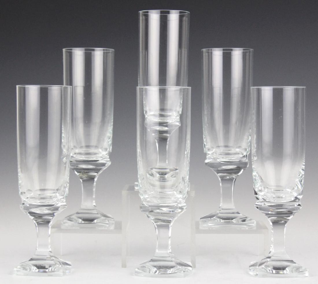 SET of 6 MOSER Bohemian Crystal Champagne Flutes (1 of 6)