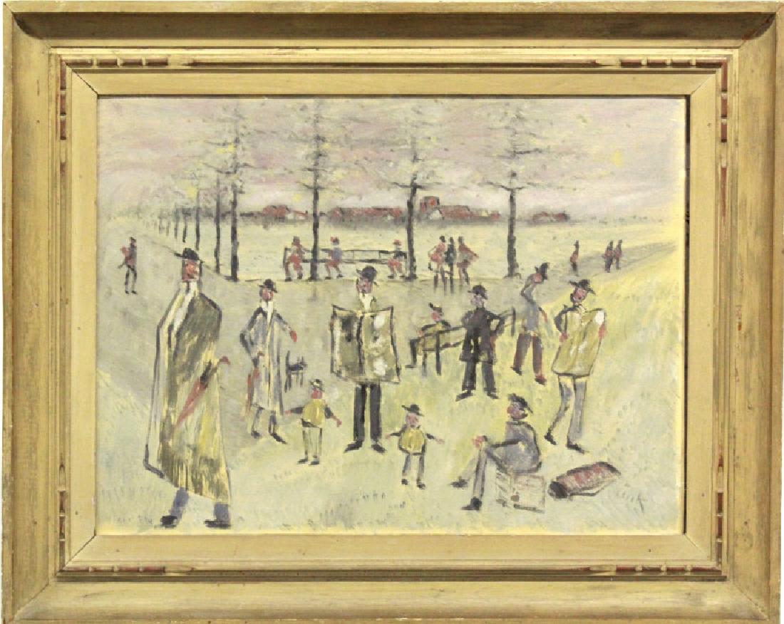 Phillip Pieck Modernist Men in Park Oil Painting (1 of 9)