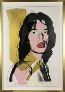 Andy Warhol Pop Art Mick Jagger Screenprint SIGNED