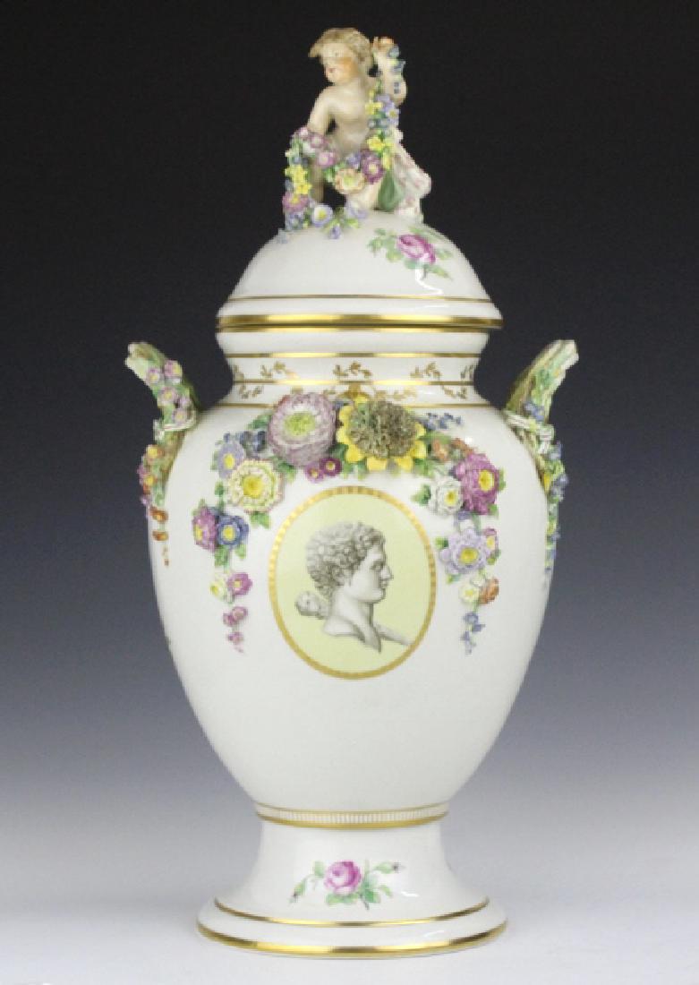 Elaborate Royal Copenhagen Juliane Marie Urn Vase (1 of 10)