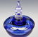 VAL ST LAMBERT Cobalt Crystal Footed Candy Bowl - 2