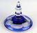 VAL ST LAMBERT Cobalt Crystal Footed Candy Bowl - 5