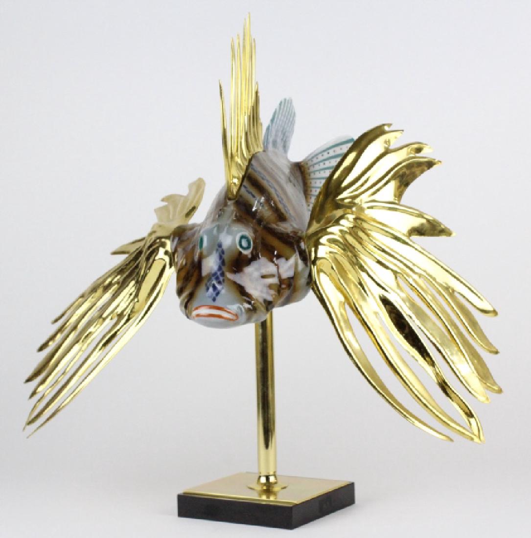 Oggetti Mangani Lion Fish Porcelain Sculpture 18" (1 of 8)