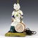 Chinese Porcelain Drummer Boy Statue Table Lamp