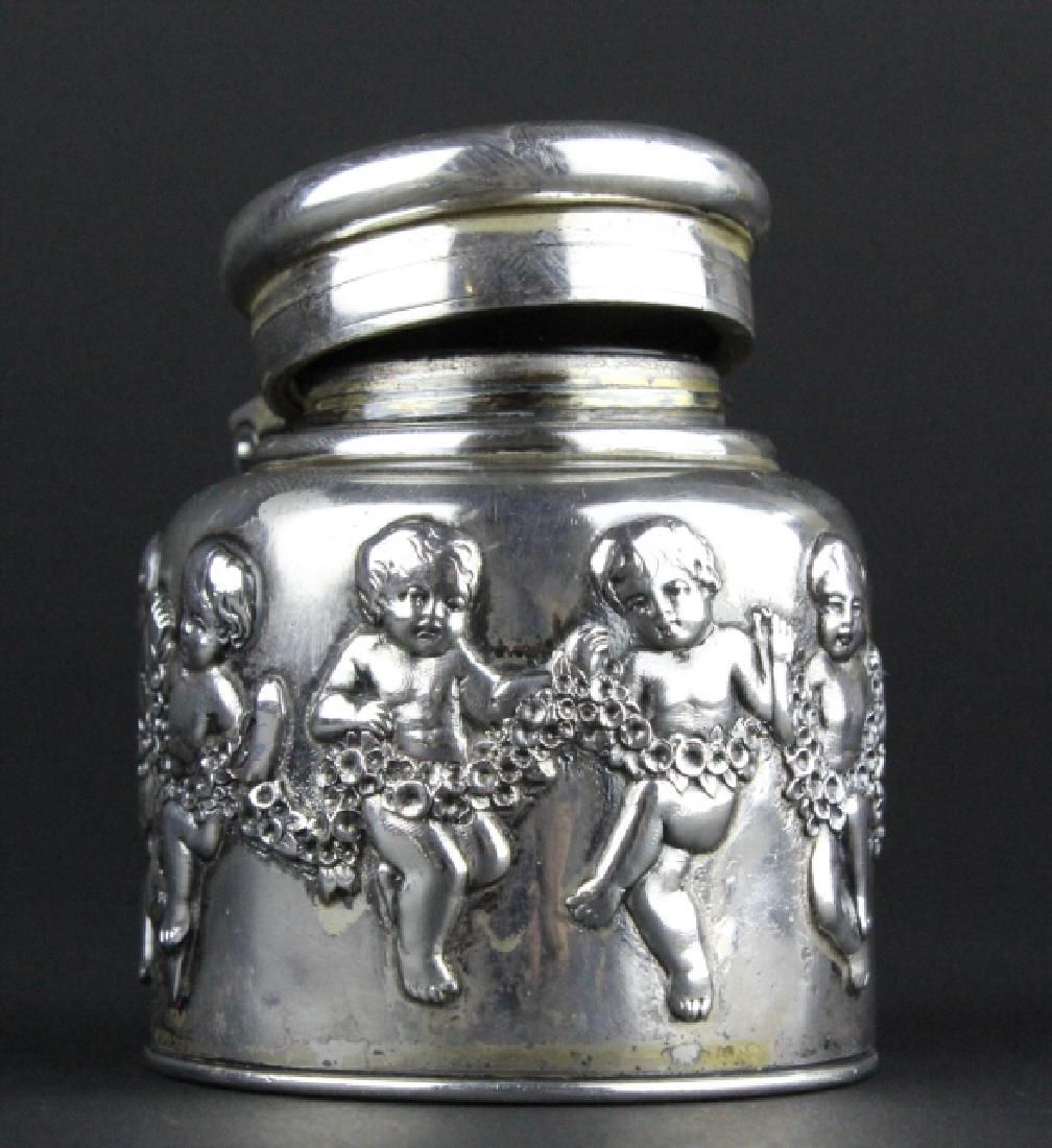 Rare TIFFANY & CO Sterling Silver Cherub Ink Well (1 of 10)