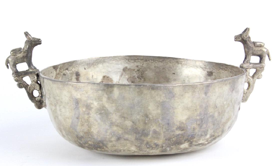 Antique Spanish Colonial Era 17c Silver Keru Bowl (1 of 6)