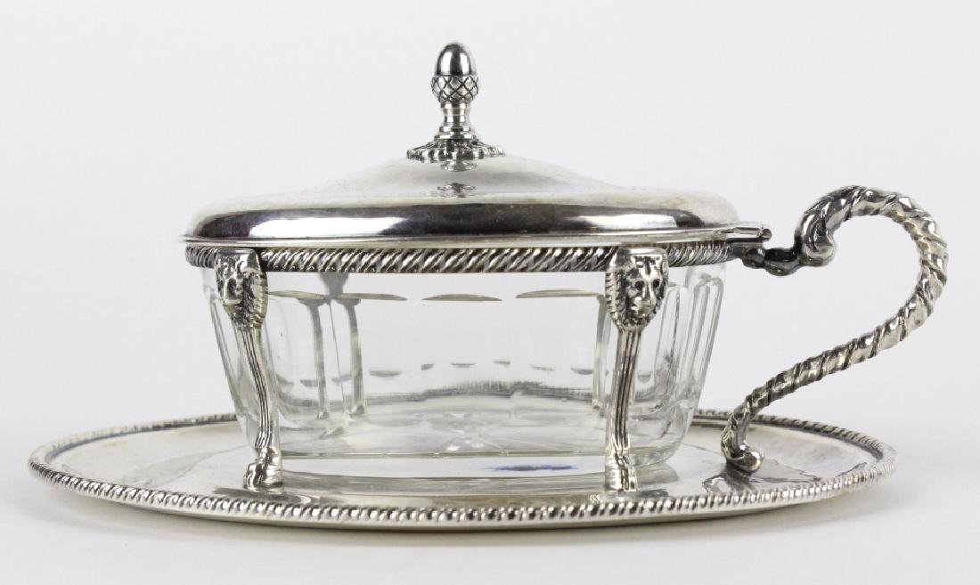 BUCCELLATI Sterling Silver & Crystal Sardine Bowl (1 of 8)
