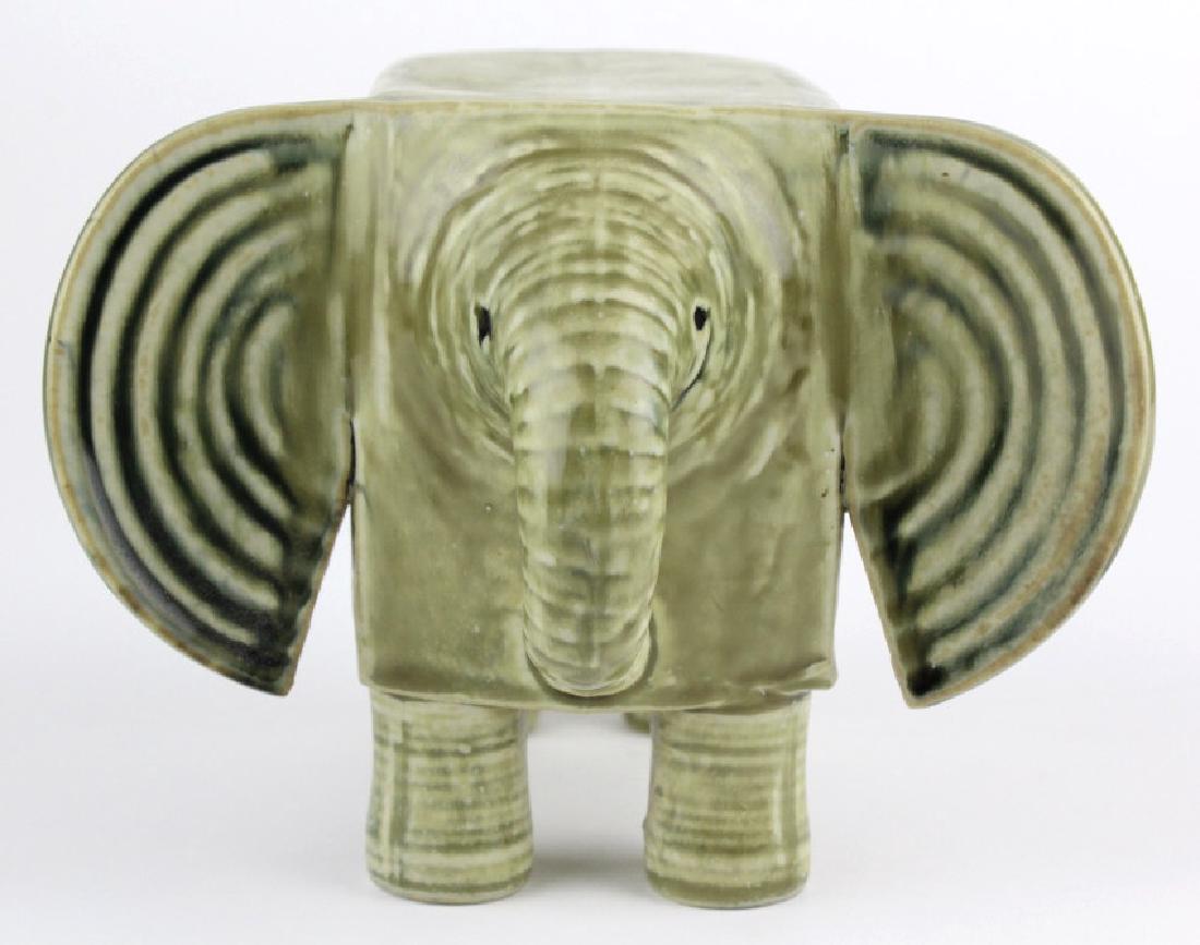 Lisa Larson Gustavsberg Art Pottery Zoo Elephant: Lisa Larson (born 1931) Sweden. Gustavsberg studio art pottery zoo series elephant. Signed on bottom Lisa L, original label present. Condition: Very good , having no damage, issues or repairs to note.