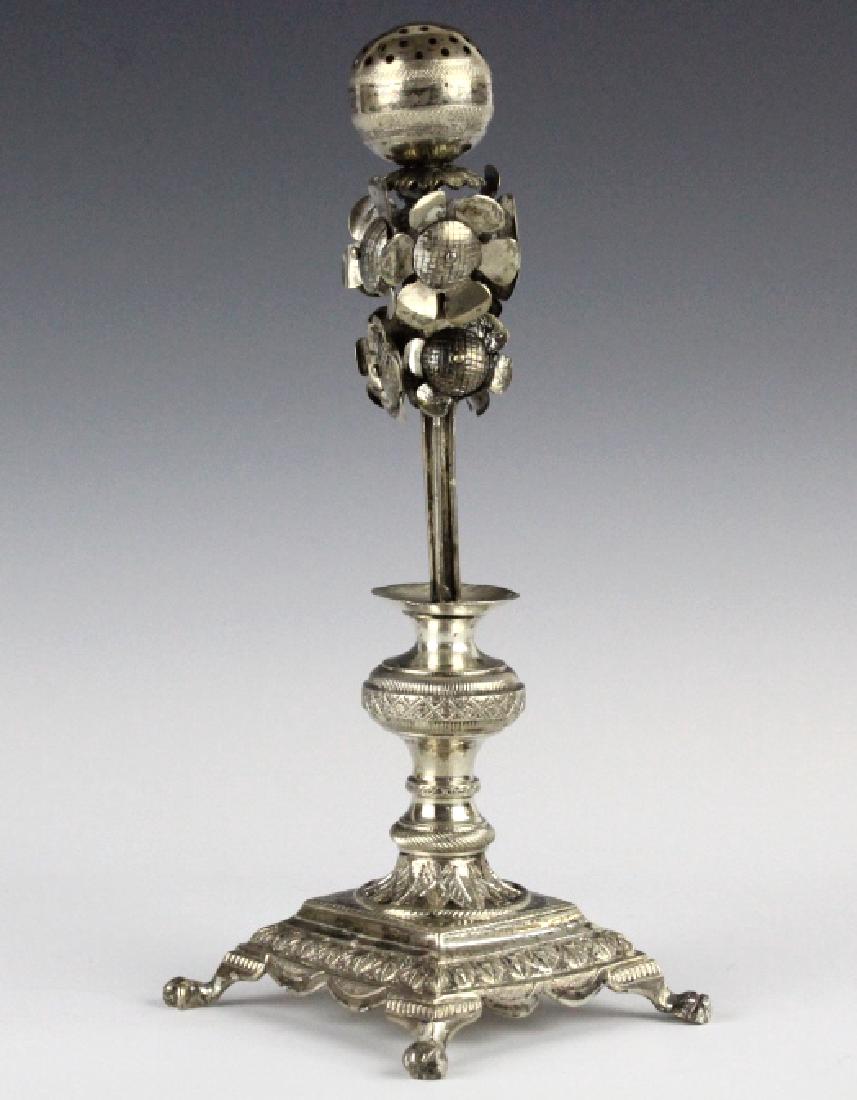 Antique German Hanou 900 Silver Spice Tower 196g (1 of 9)