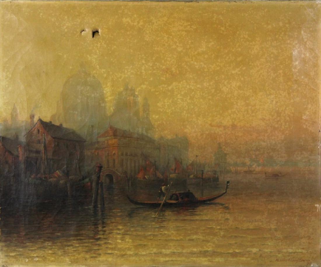 Albert E Downs Canal Guidecca Venice Oil Painting (1 of 9)
