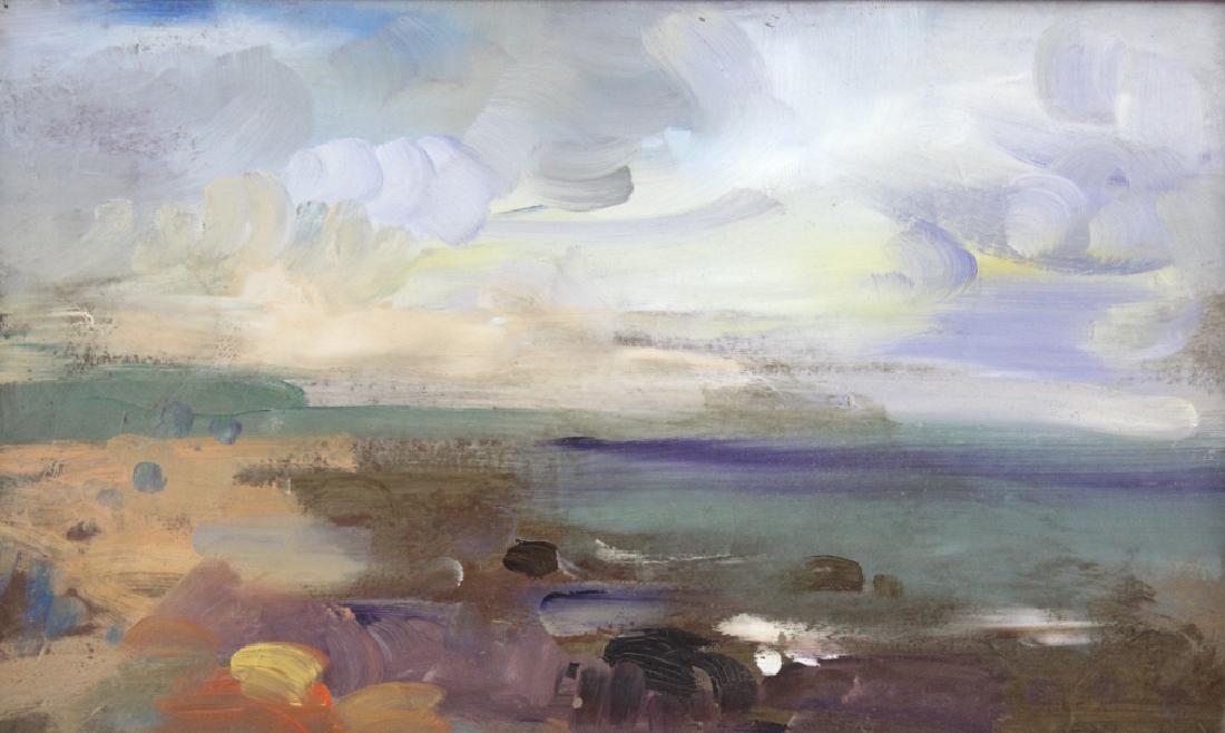 Rosemarie Beck American Seascape Oil Painting 8x14 (1 of 5)