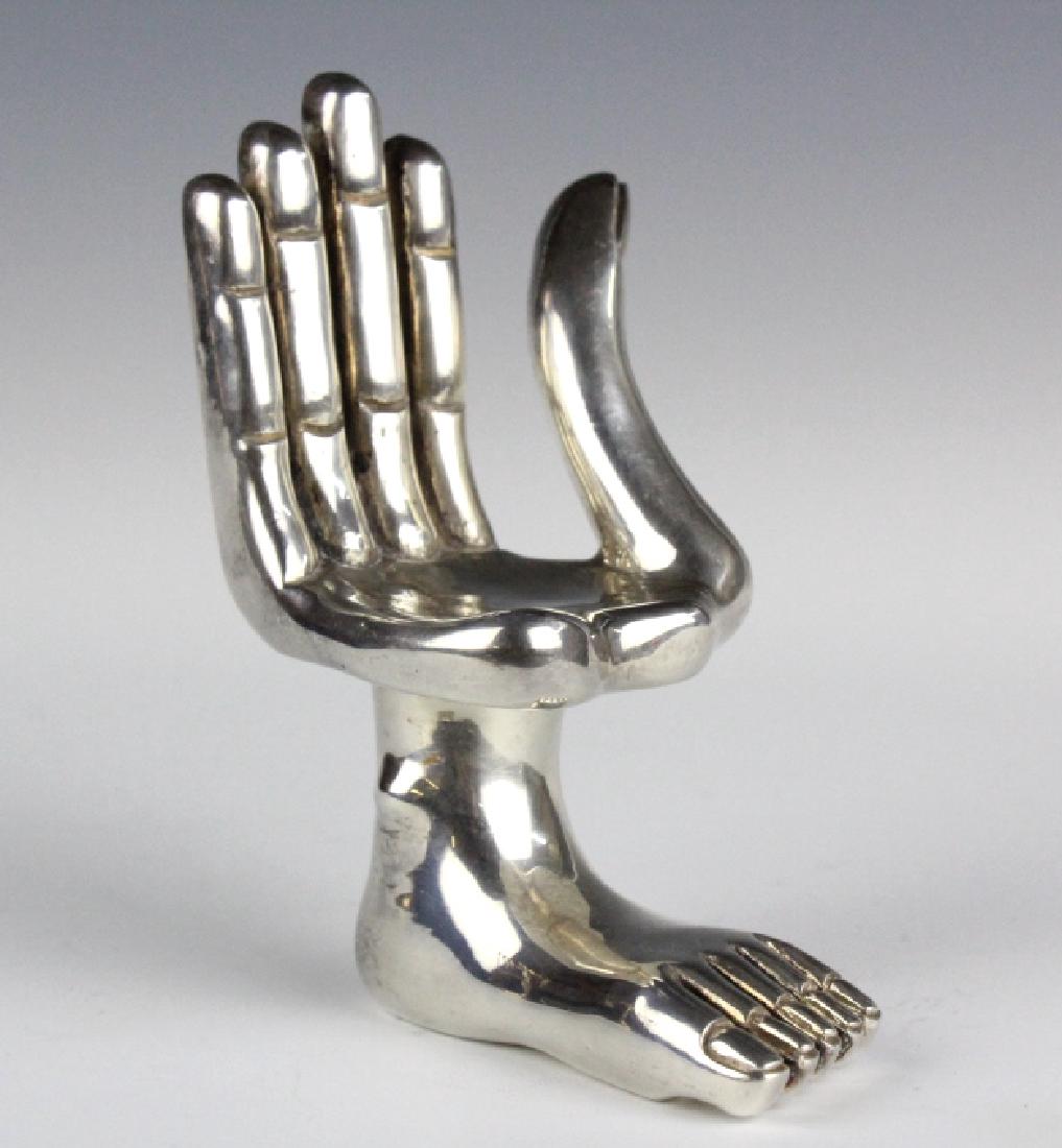 Pedro Friedeberg Avanti Sterling Silver Hand Chair (1 of 7)