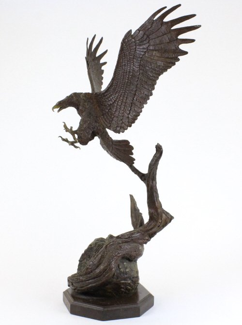 Wally Shoop American Bald Eagle Bronze Sculpture (1 of 10)