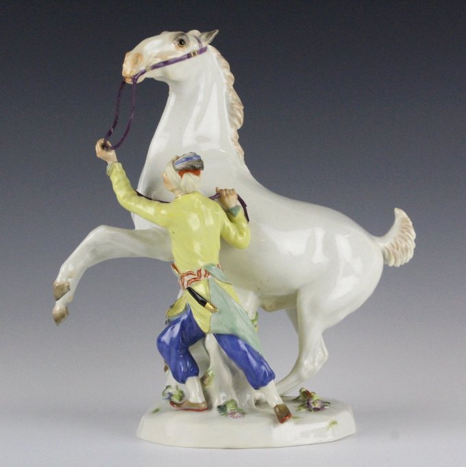 Meissen Horse w Attendant Porcelain Figural Group (1 of 10)