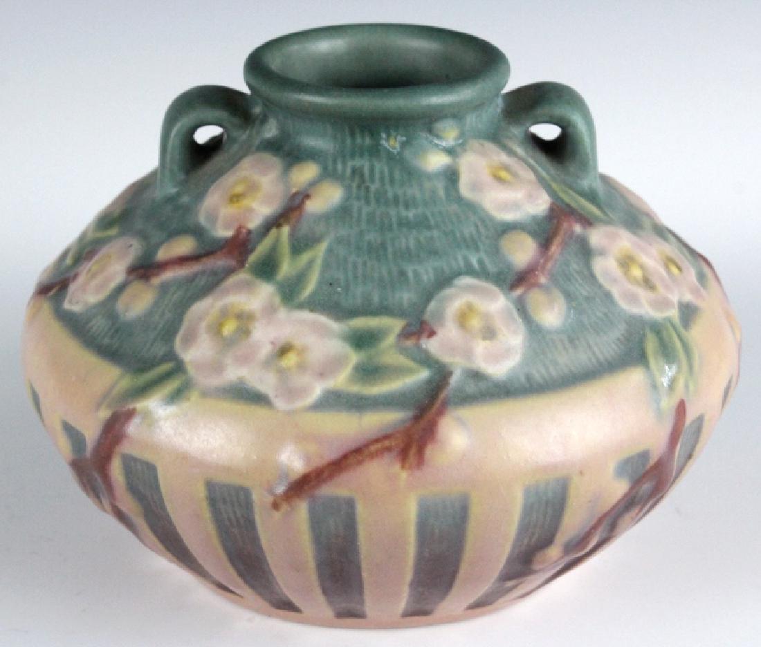 Roseville Pottery CHERRY BLOSSOM Vase 617-3 1/2 (1 of 8)