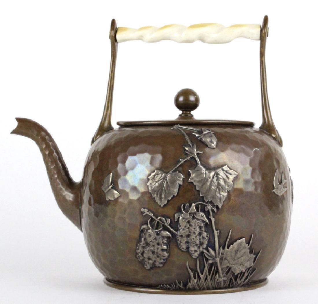 ANTIQUE Gorham Copper Sterling Silver Teapot RARE (1 of 9)