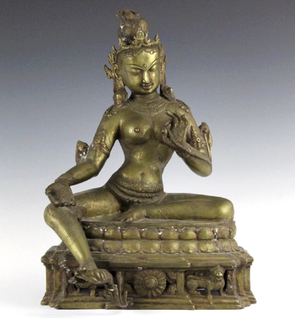 OLD Southeast  Asian Bronze Thai Buddha 16" Statue (1 of 9)