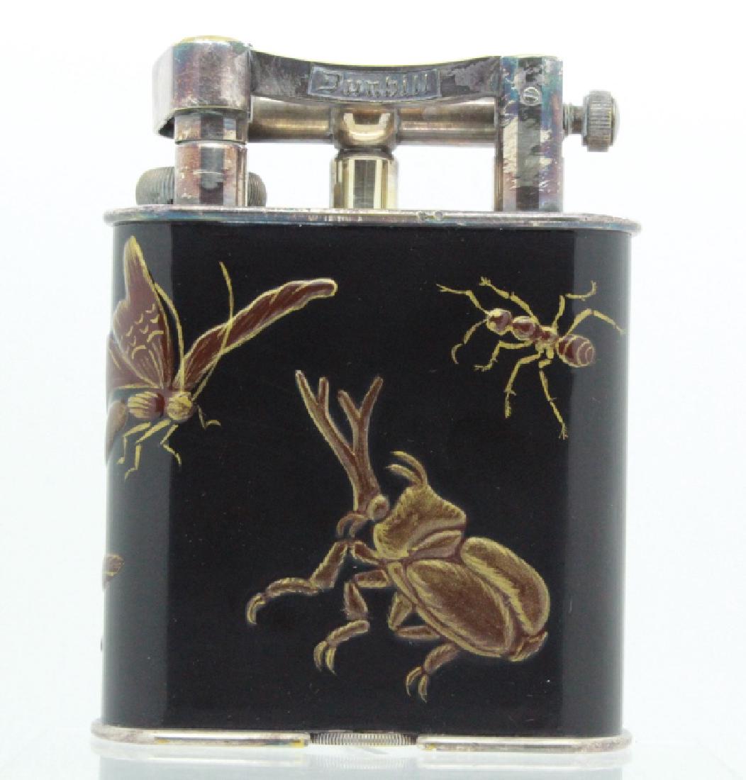 Dunhill Black Japanese Lacquer Bugs Table Lighter (1 of 9)