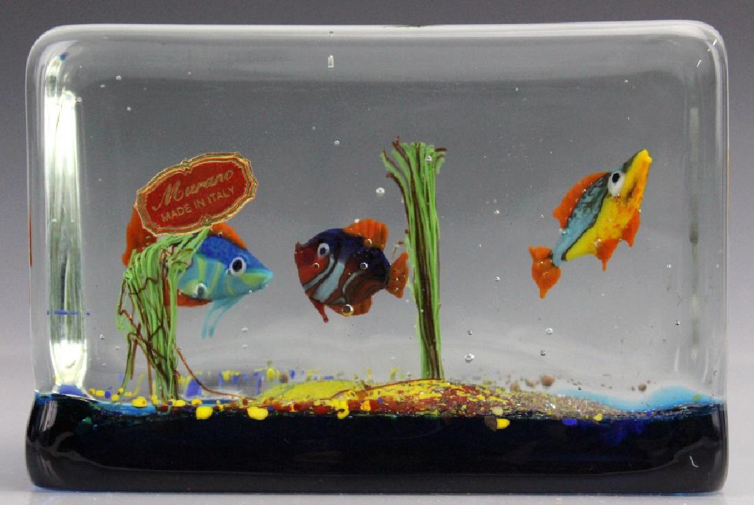 Italian Murano Art Glass Aquarium Block Fish Tank (1 of 6)