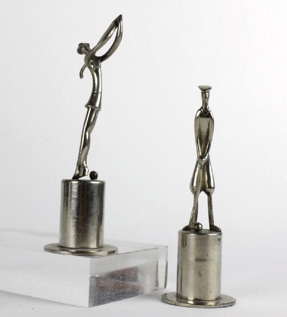 PAIR Hagenauer Austria Golfers Table Lighter RARE (1 of 10)