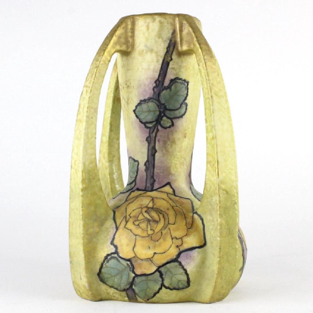 Art Nouveau Amphora Buttressed 4 Handled Vase 11" (1 of 9)