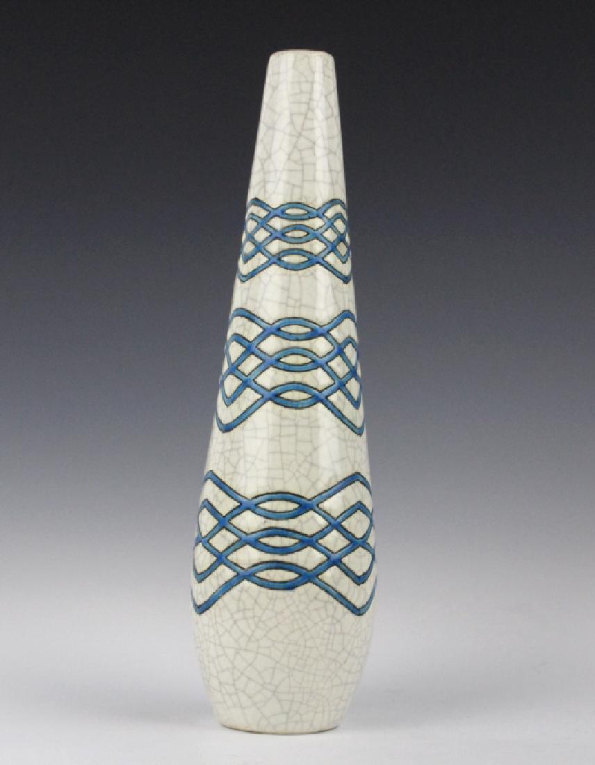 Primavera Art Pottery Longwy France Vase 11" Tall (1 of 6)