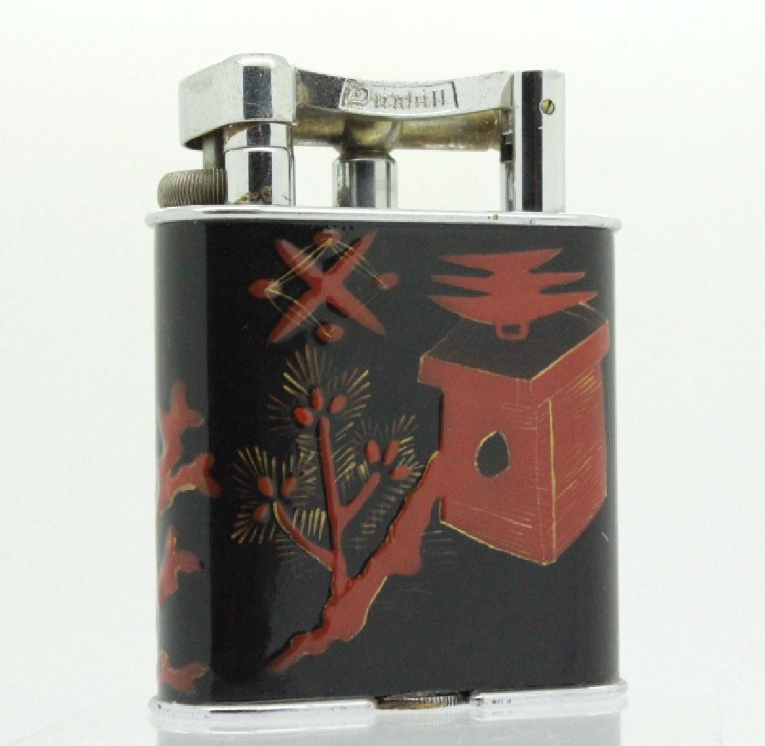 Dunhill RARE Black Japanese Lacquer Table Lighter (1 of 8)