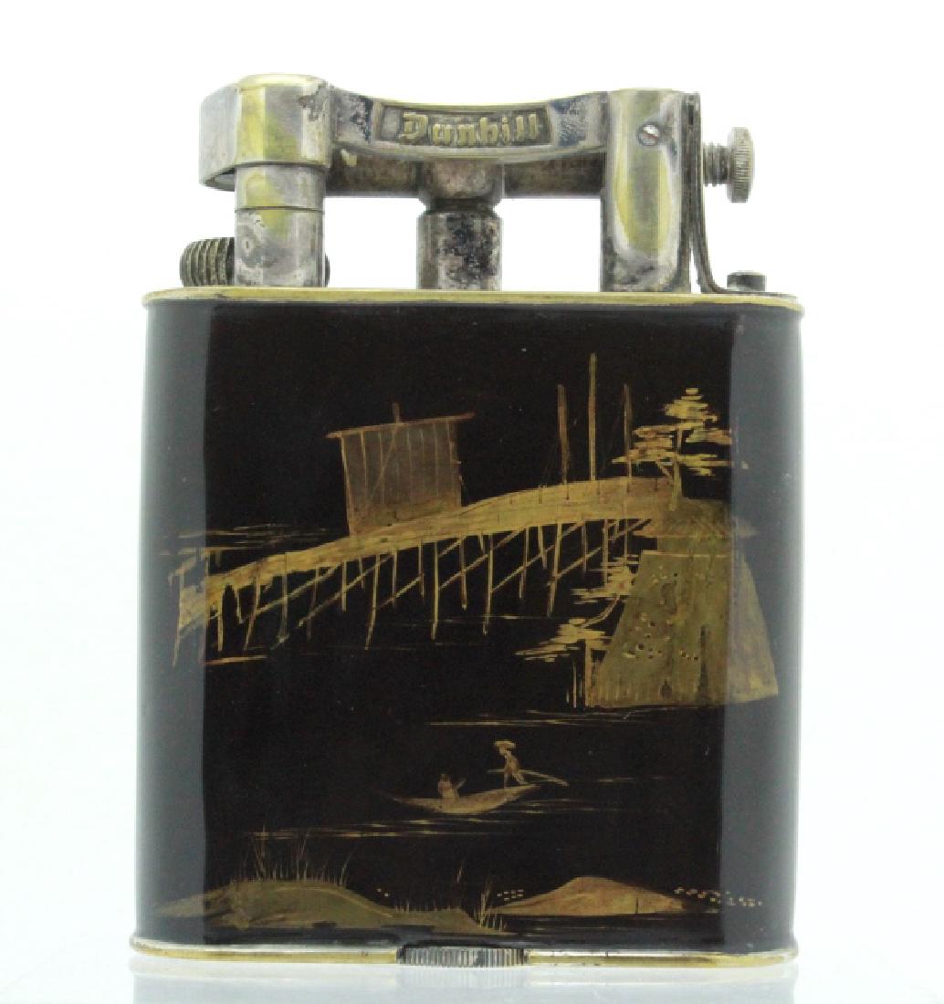 Dunhill RARE Black Japanese Lacquer Table Lighter (1 of 10)