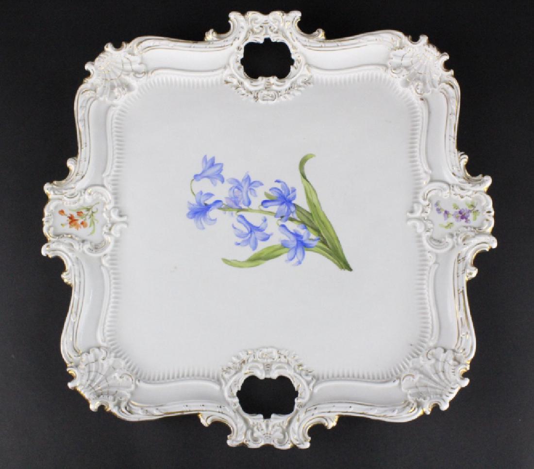 Meissen German Floral Porcelain Serving Tray 16" (1 of 8)