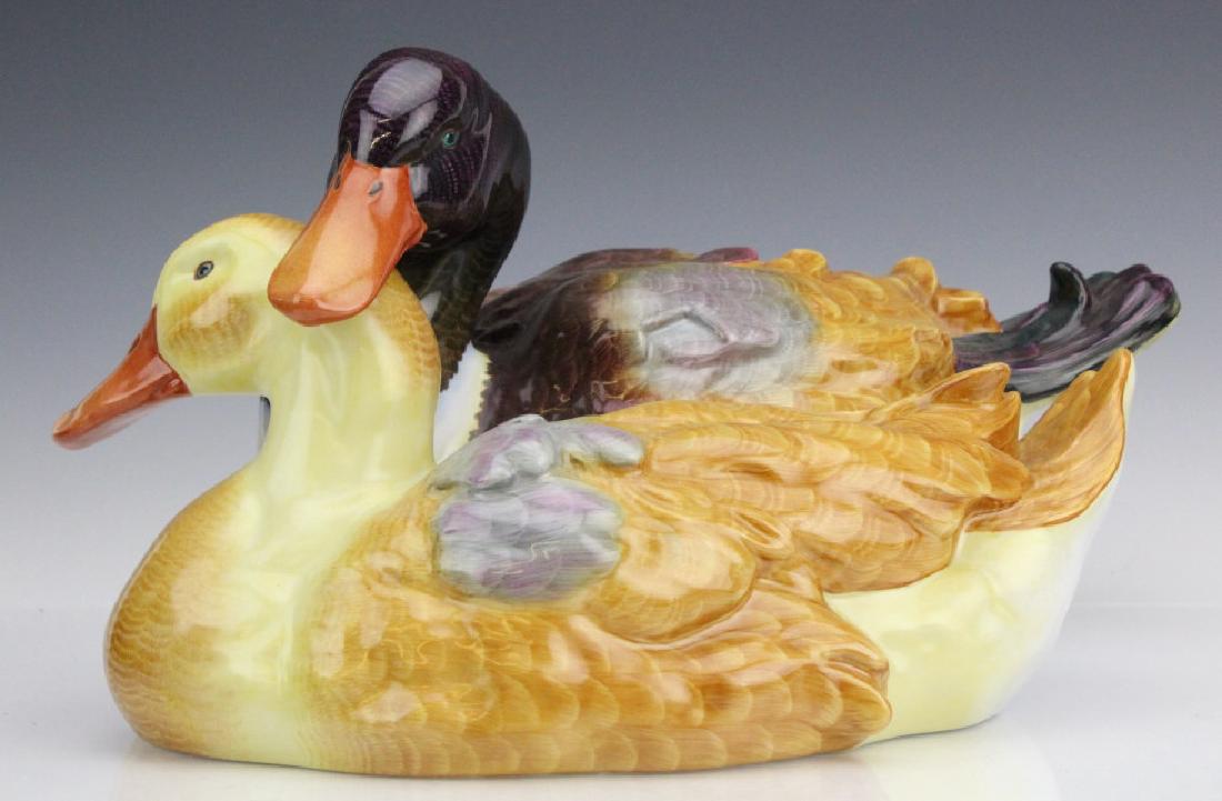 Large 15" Herend Cuddling Ducks Porcelain Figurine (1 of 6)