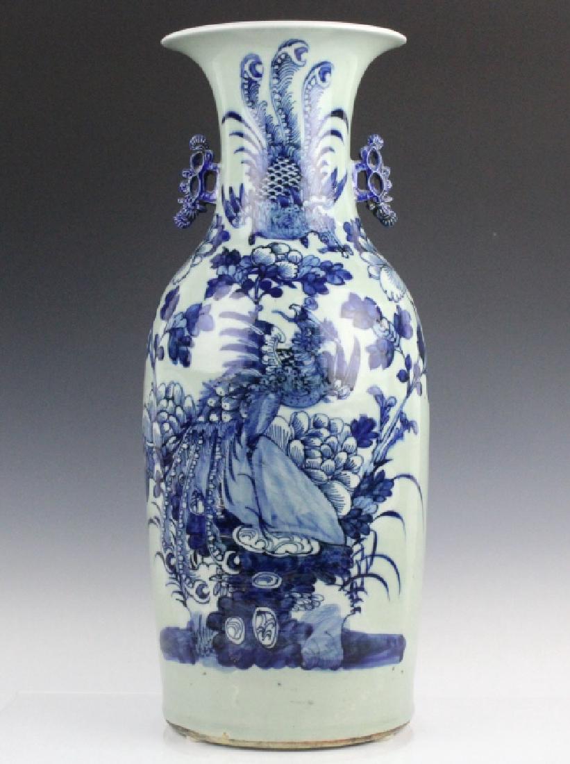 Antique Chinese Porcelain Large 23" Phoenix Vase (1 of 8)