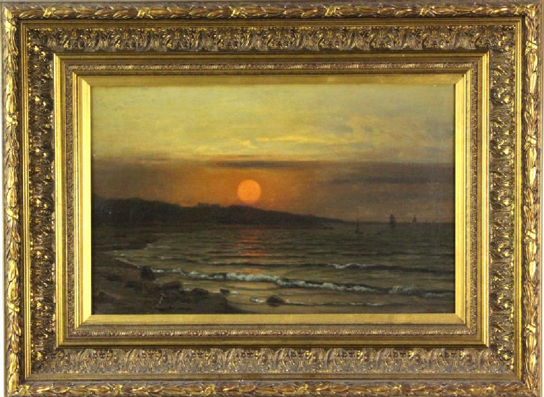 Signed J H Muller Oil On Canvas Seascape Painting (1 of 7)