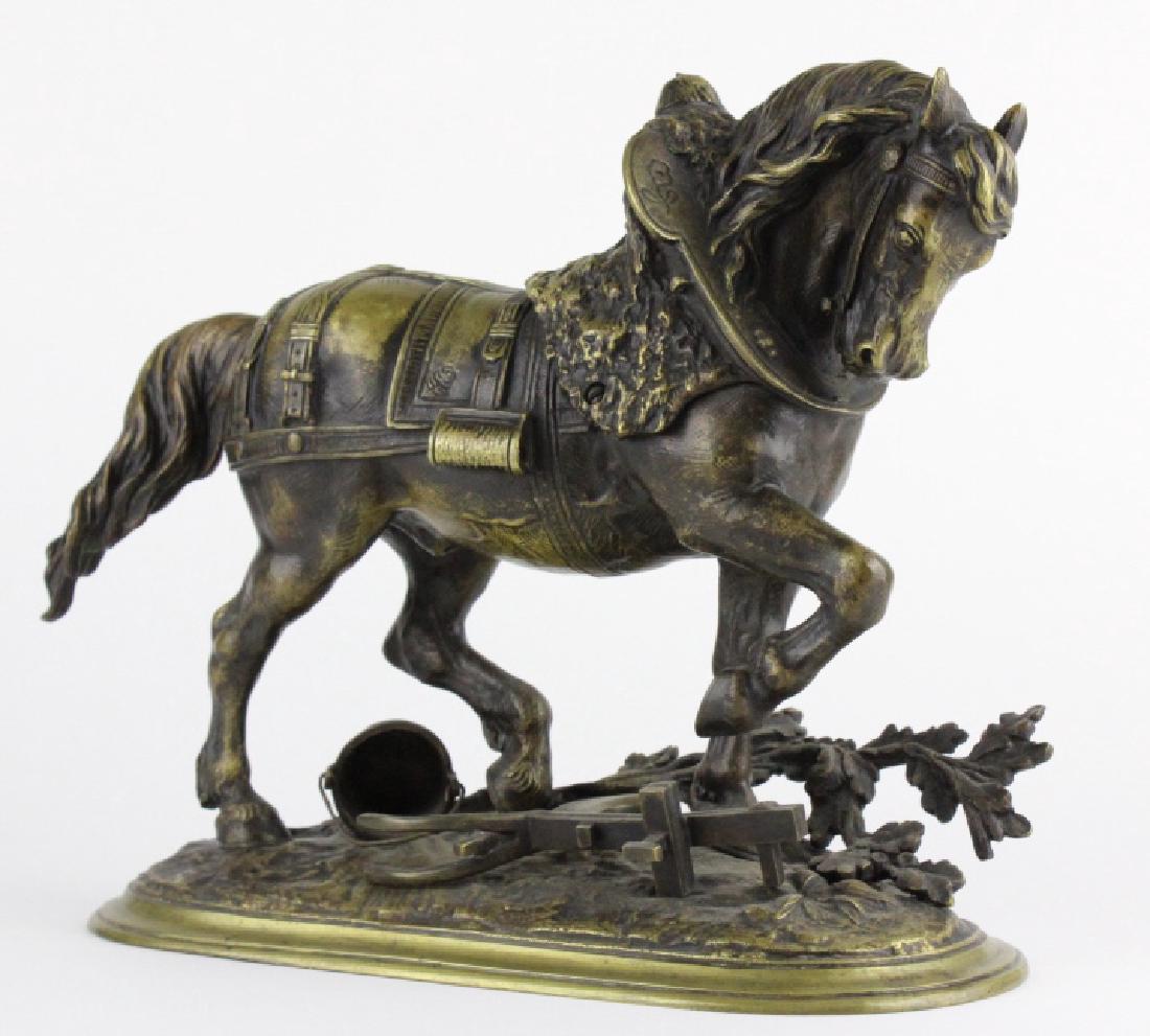Antique Bronze Equestrian Horse Bronze Sculpture (1 of 8)