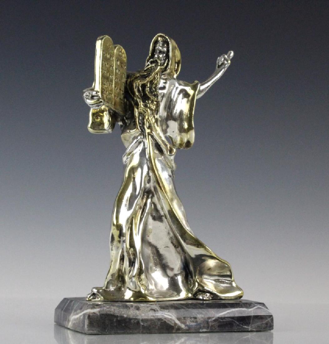 Sterling Silver Statue Of Moses w/ 10 Commandments