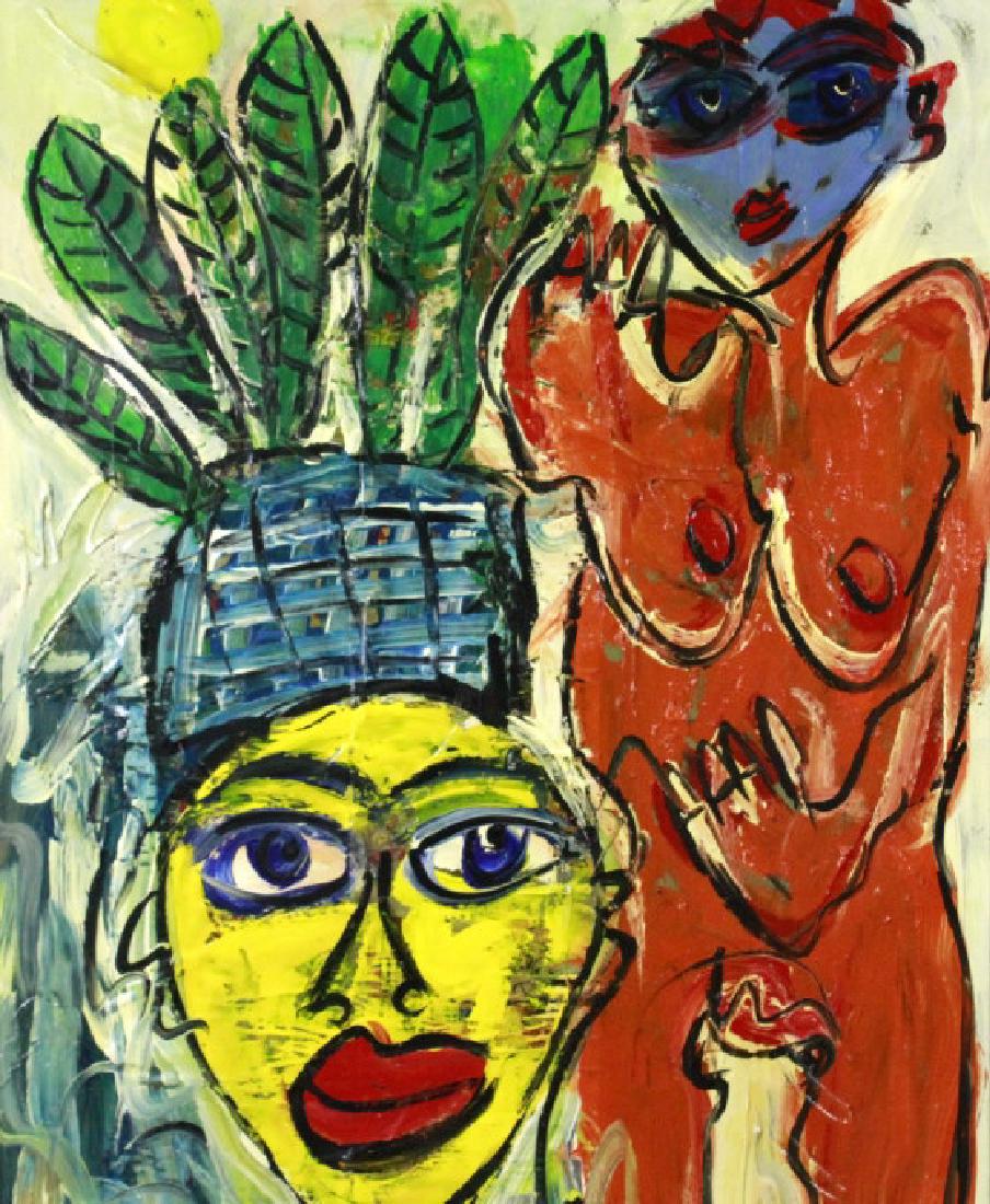 Peter Keil 1942- Expressionist Oil Painting 48x35 (1 of 7)