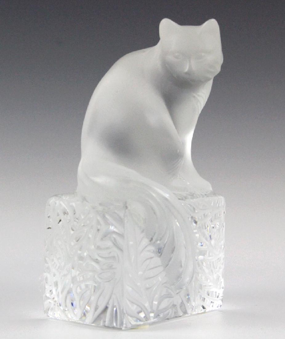 Lalique France Crystal Art Glass Cat Looking Back (1 of 7)