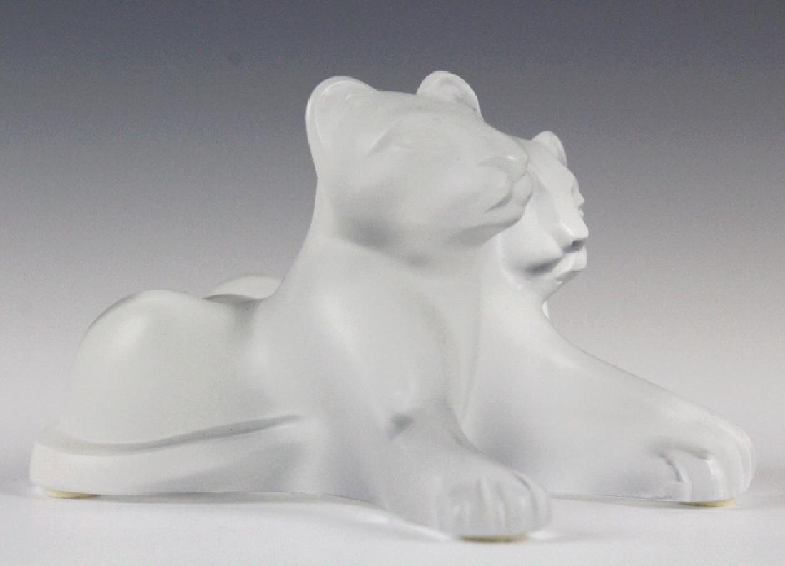LALIQUE Crystal French Art Glass Tambwee Lion Cubs (1 of 8)