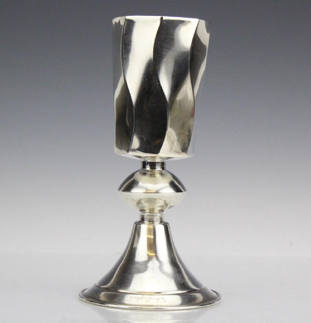 Sterling Silver Kiddush Cup Inscribed Gedaliah (1 of 8)